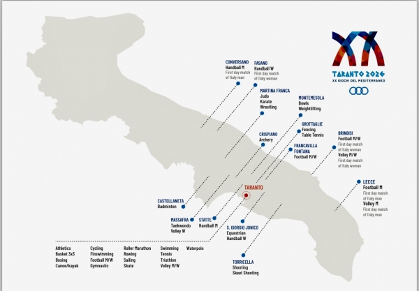 GIOCHI DEL MEDITERRANEO-TARANTO/ Tanti nuovi impianti sportivi per la città: ecco la mappa